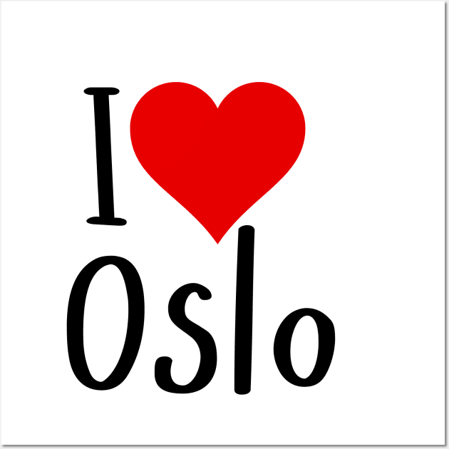 I Love Oslo Wall Art by Heartfeltarts